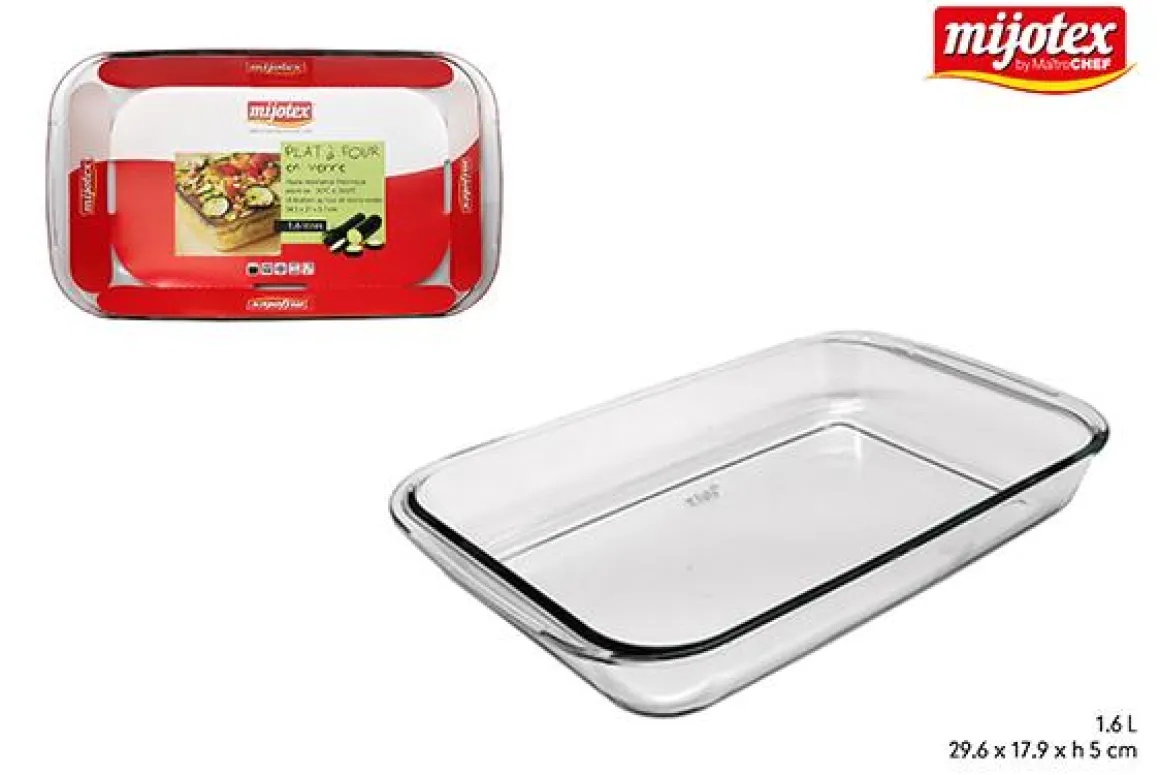 PLAT RECTANGLE VERRE 1.6L