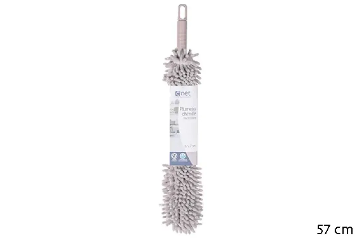 PLUMEAU CHENILLE MICROFIBRE 57CM GREGE