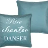 POEME COUSSIN 50X50CM BLEU
