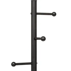 PORTE MANTEAUX BLACKMARBLE ET 6 TIGES METAL NOIR