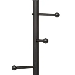 PORTE MANTEAUX BLACKMARBLE ET 6 TIGES METAL NOIR