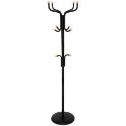 PORTE MANTEAUX 11 TIGES METAL AVEC BOULES BOIS