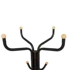 PORTE MANTEAUX 11 TIGES METAL AVEC BOULES BOIS