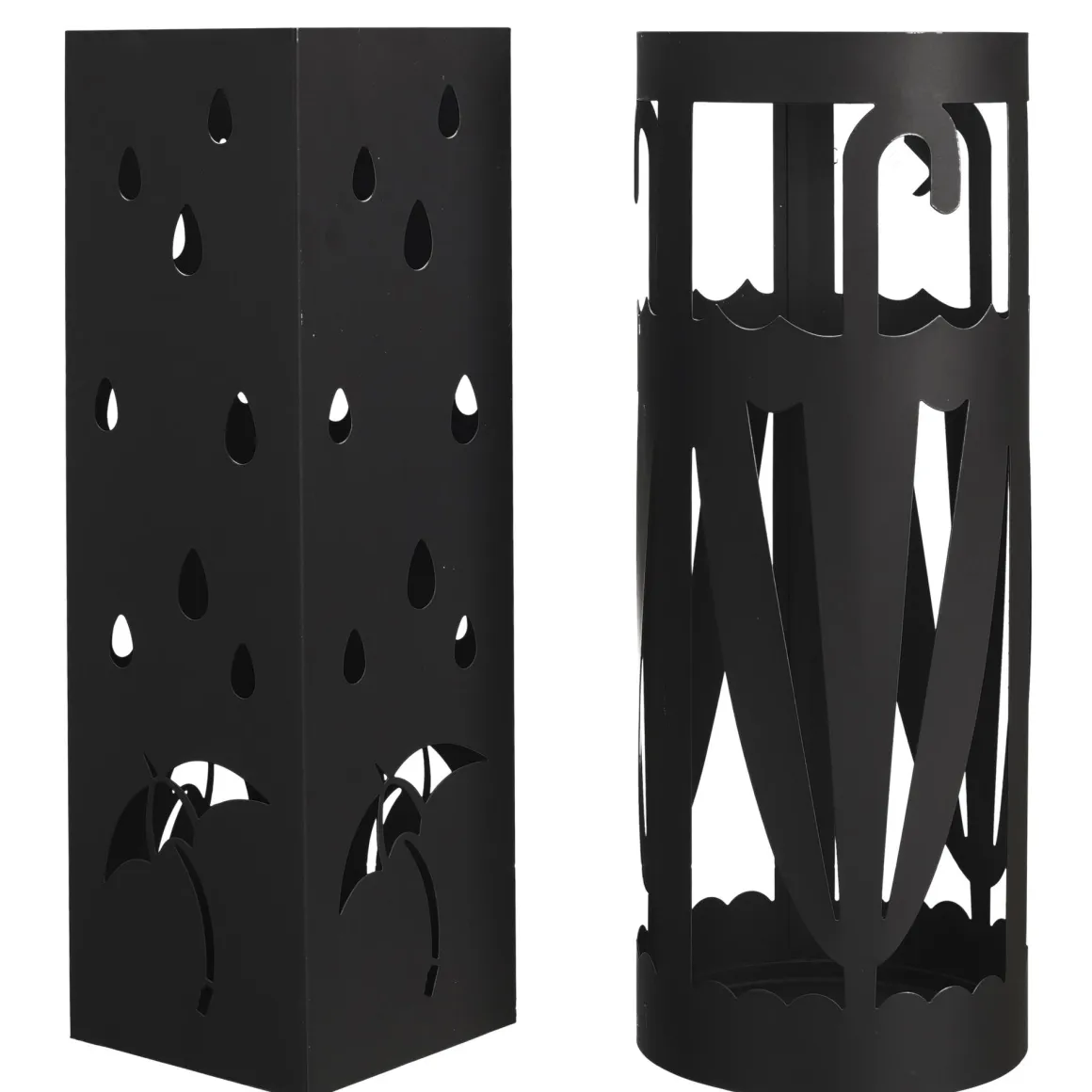 PORTE PARAPLUIES METAL NOIR H.49CM