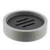 PORTE SAVON BICOLORE GRIS NOIR