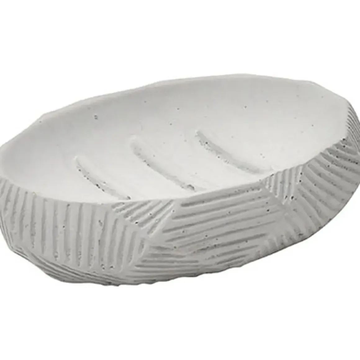 PORTE SAVON CIMENT AVEC RAINURES GRIS
