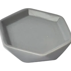 PORTE SAVON GRES FORME LOSANGE GRIS FONCE