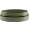 PORTE SAVON POLYRESINE OVAL KAKI NOIR