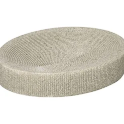 PORTE SAVON POLYRESINE OVAL STRIE NATUREL