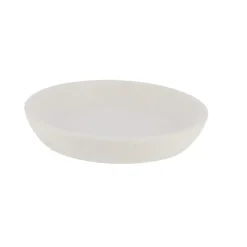PORTE SAVON POLYRESINE ROND EFFET PIERRE BLANC