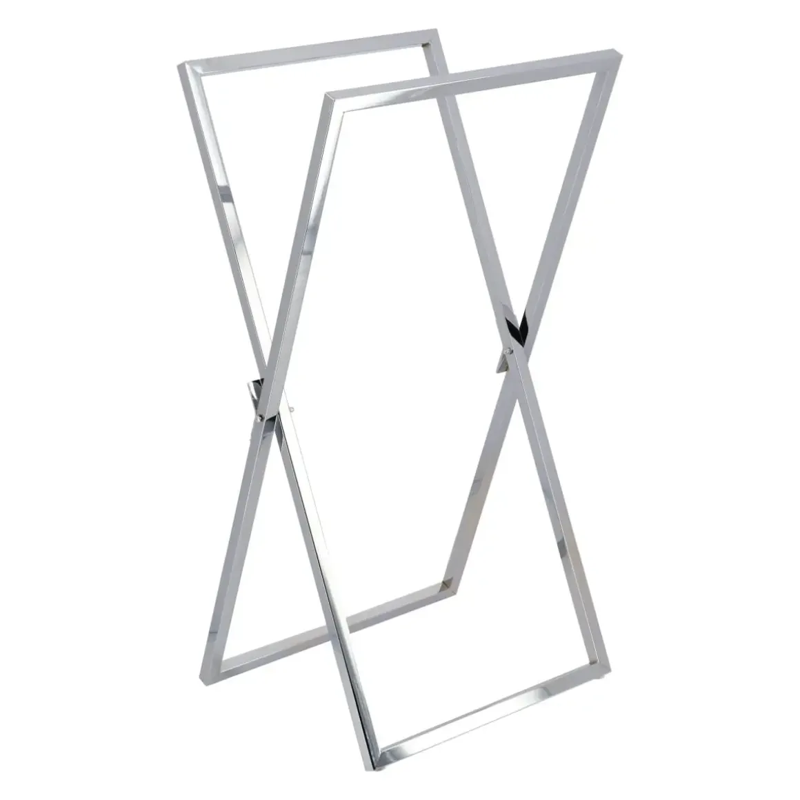 PORTE SERVIETTES METAL STRUCTURE CARREE PLIABLE CHROME