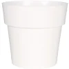 POT ASPECT CERAMIQUE DIA.18 CM BLANC