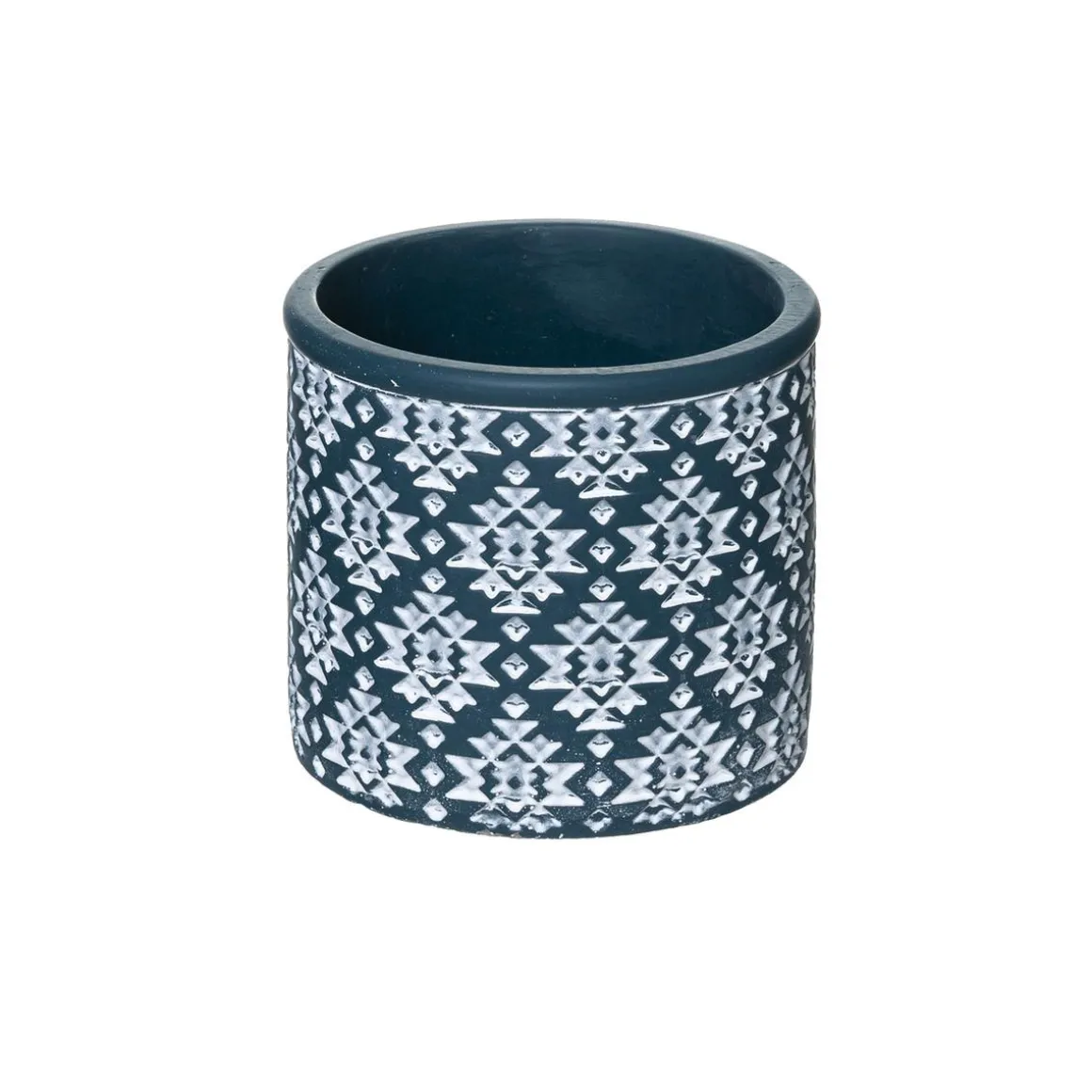 POT CIMENT HACIENDA TERRACOTTA OU BLEU D11 X10CM