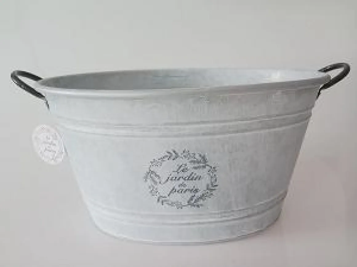 POT EN ZINC ANSES METAL 41.8X31X22CM