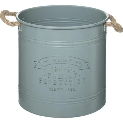 POT METAL HOUSE VERT OU BLANC D.25X23CM