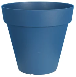 POT PATIO ROND D.25CM BLEU 6L