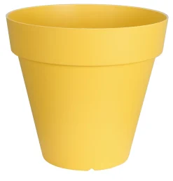 POT PATIO ROND D.50CM JAUNE 50L