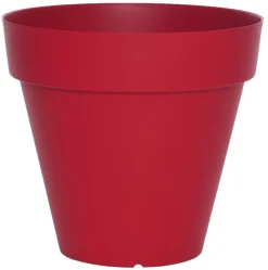 POT PATIO ROND D.40CM ROUGE 25L