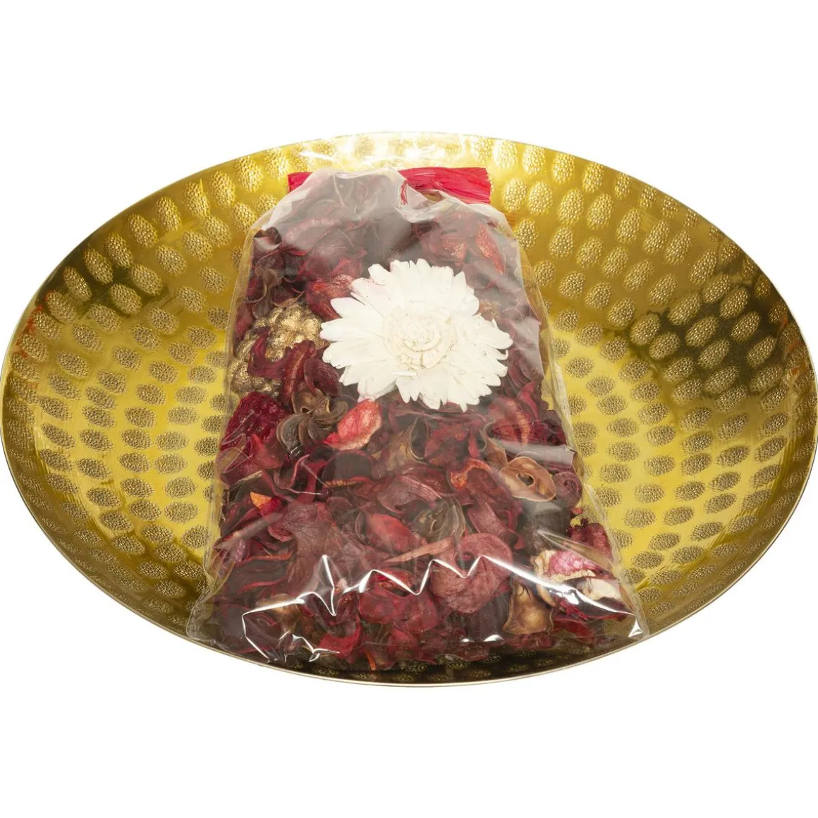 POT POURRI PLATEAU METAL FRUIT ROUGE 140G