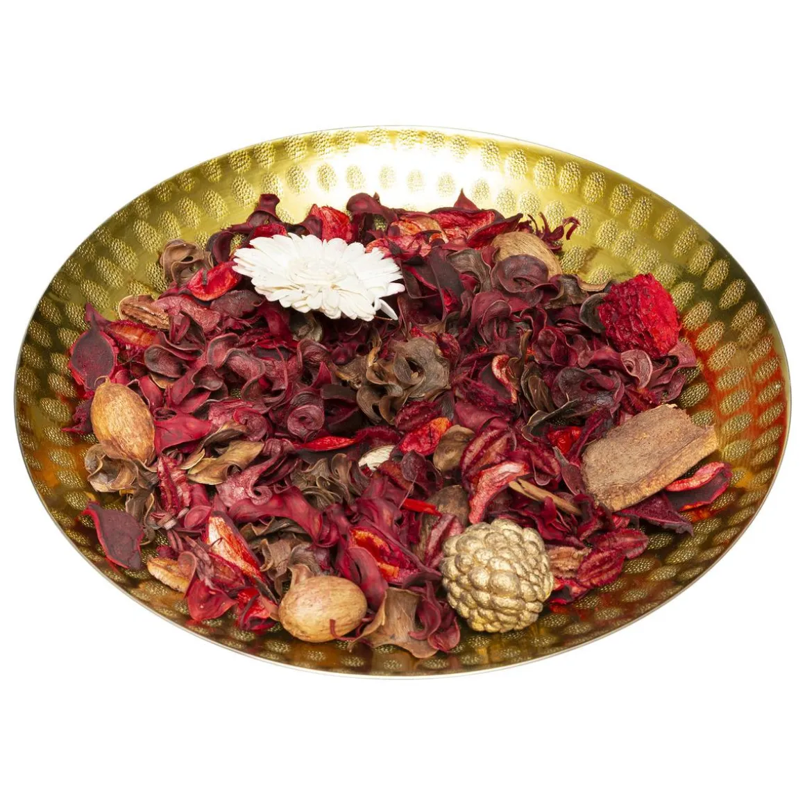 POT POURRI PLATEAU METAL FRUIT ROUGE 140G