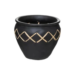 POT RAFIA NOIR CUBA D.22.5X19.5CM