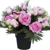 POT ROSETTE ORCHIDEE BOUTON ROSE