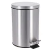POUBELLE ACIER INOXYDABLE RONDE 3L CHROME