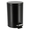 POUBELLE ACIER INOXYDABLE RONDE 3L NOIR