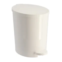 POUBELLE A PEDALE AVEC COUVERCLE 4L BLANC