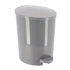 POUBELLE A PEDALE AVEC COUVERCLE 4L GRIS