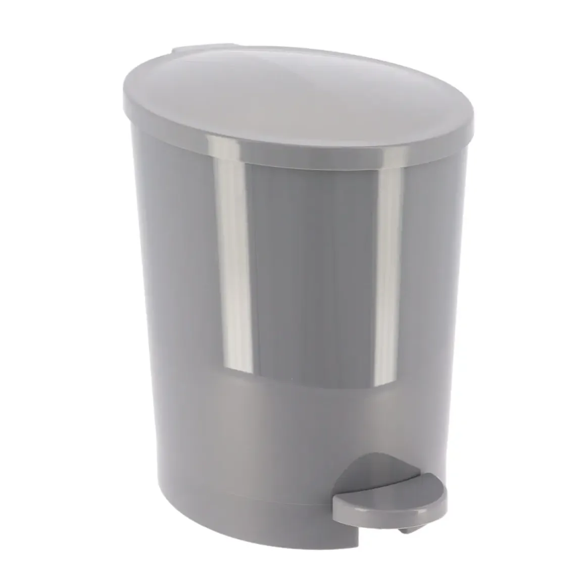 POUBELLE A PEDALE AVEC COUVERCLE 4L GRIS