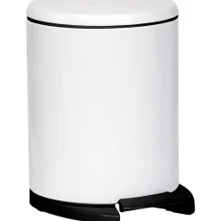 POUBELLE METAL FREIN DE CHUTE 6L BLANC
