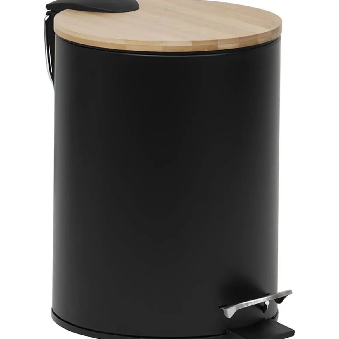 POUBELLE METAL FREIN DE CHUTE 3L NOIR BAMBOU