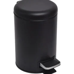 POUBELLE METAL 3L FREIN DE CHUTE NOIR MAT