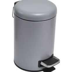 POUBELLE METAL 3 L FREIN DE CHUTE GRIS MAT