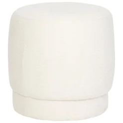 POUF BOUCLETTE AMEA BLANC D.39CM