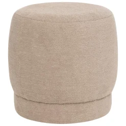 POUF BOUCLETTE AMEA GRIS TAUPE D.39CM
