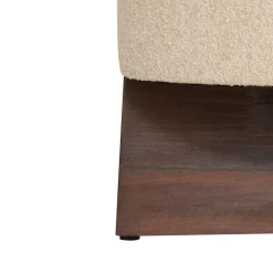 POUF BOUCLETTE KAYAN IVOIRE D.50X30CM