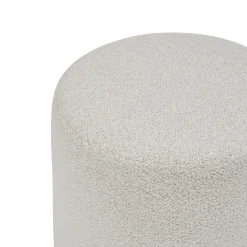 POUF BOUCLETTE NESKY BLANC D.41X45CM