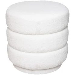 POUF BOUCLETTE SINAN BLANC