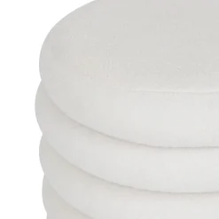POUF COFFRE BOUCLETTE GIULIA BLANC