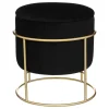 POUF COFFRE VELOURS ELIANE NOIR