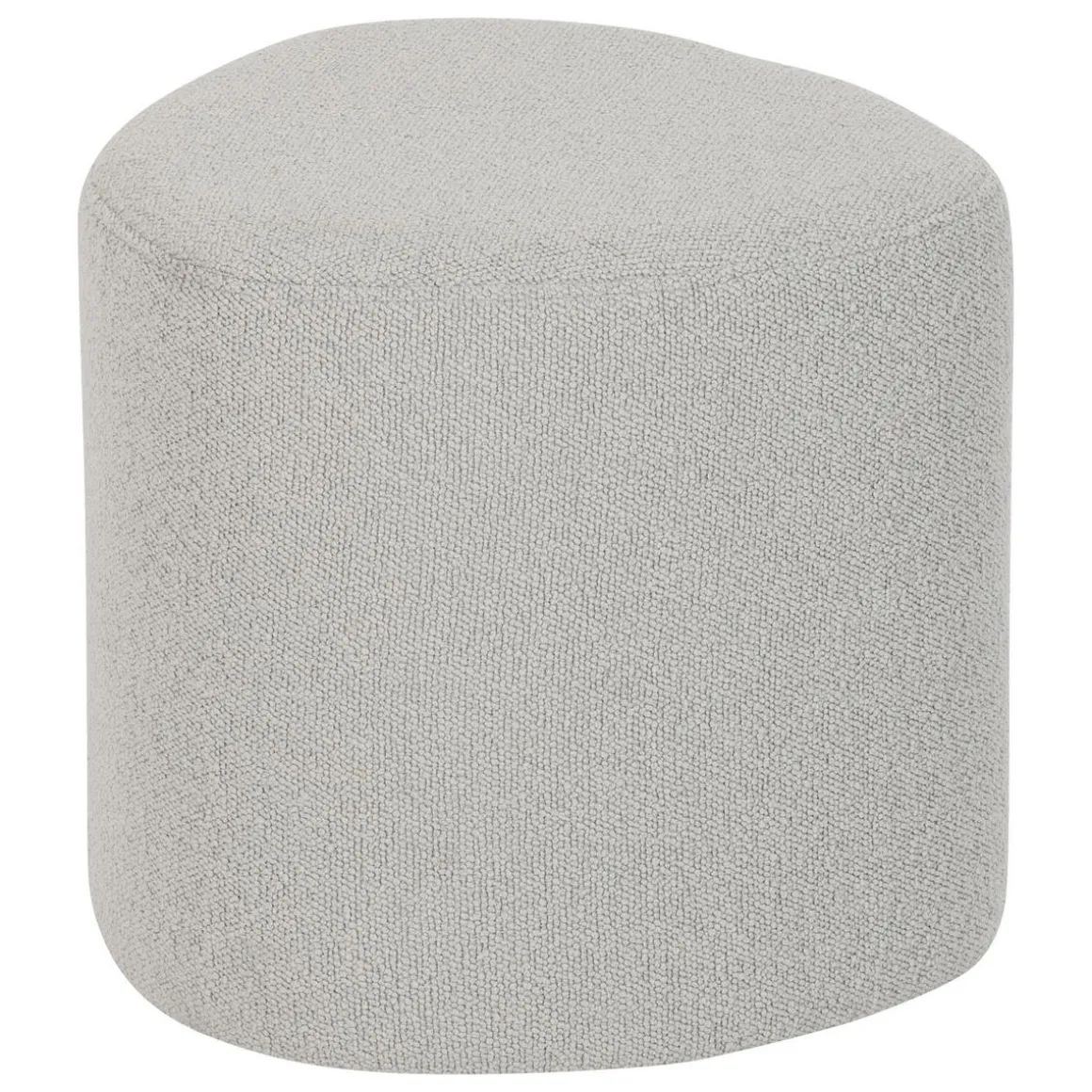 POUF GALET BOUCLETTE ESTRIA GRIS D.39X39CM