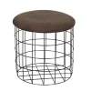 POUF GIGOGNE PU MARRON PM