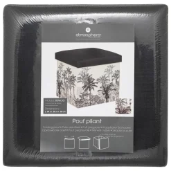 POUF PLIABLE BENICIO NOIR BLANC