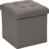 POUF PLIABLE GRIS LYSANDRE