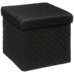 POUF PLIABLE NOIR 31X31CM
