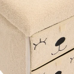 POUF PLIABLE 4 TIROIRS BOUCLETTE EZZIO