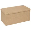 POUF PLIANT DOUBLE EFFET TOILE DE JUTE