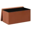 POUF PLIANT DOUBLE TESS VELOURS AMBRE